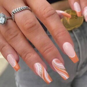 Beautiful press-on or glue-on nails.
